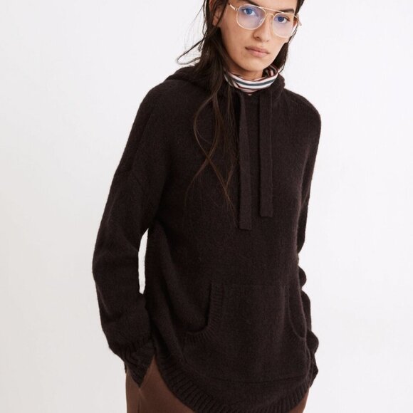 Madewell Wilimington Wool & Alpaca Blend Brown Hoodie Size XS - Picture 1 of 8